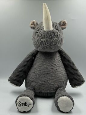 Scentsy Buddy Plush Gray Ruby Rhino With Blueberry Cheesecake Scent Sachet